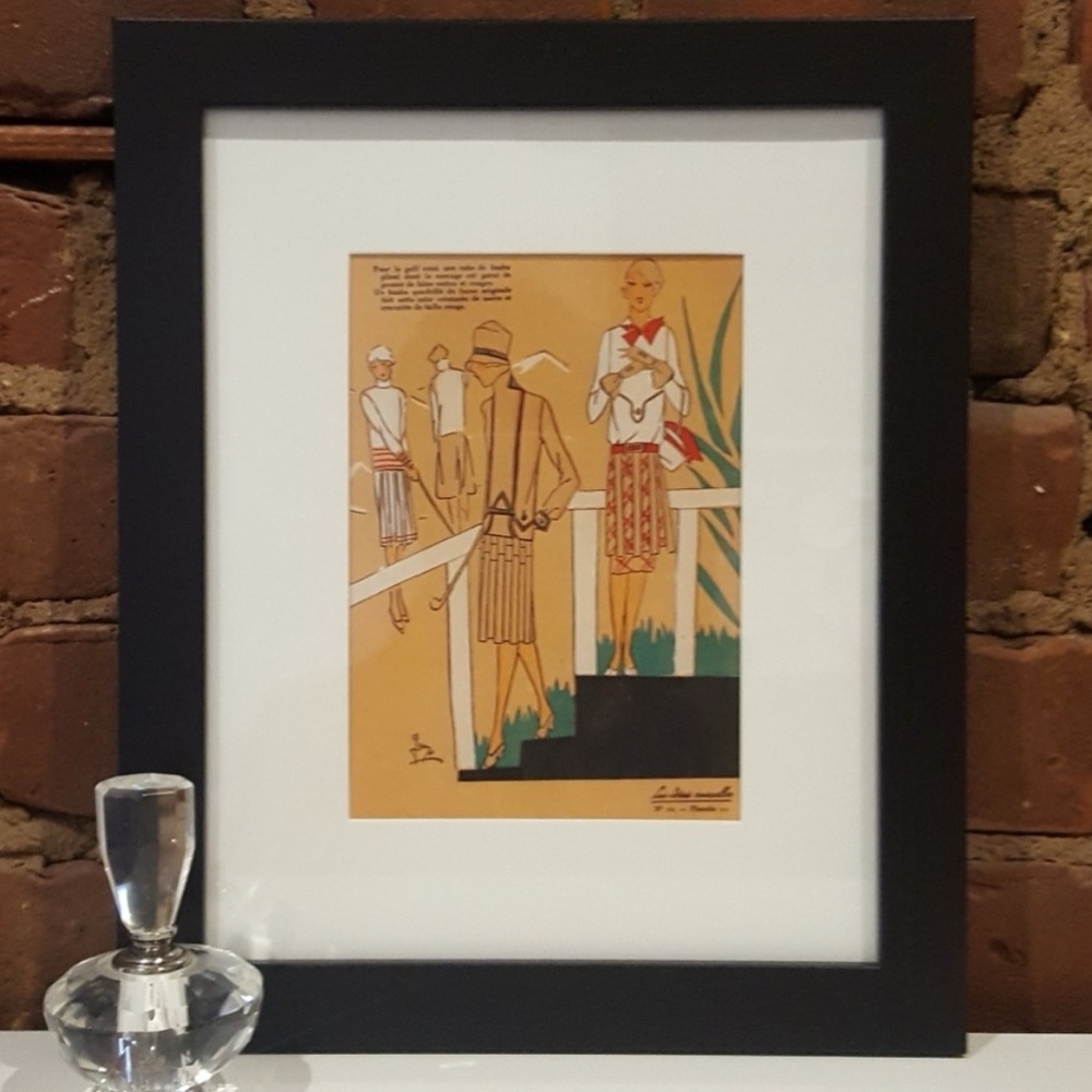 Framed 1920’s Fashion Illustration